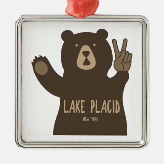 Lake Placid New York Peace Beer Metalen Ornament (Voorkant)