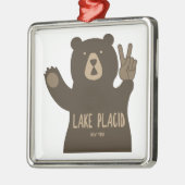 Lake Placid New York Peace Beer Metalen Ornament (Links)