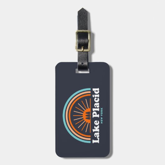 Lake Placid New York Rainbow Bagagelabel (Voorkant verticaal)
