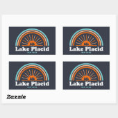 Lake Placid New York Rainbow Rechthoekige Sticker (Vel)