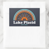 Lake Placid New York Rainbow Rechthoekige Sticker (Tas)