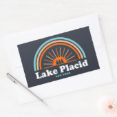 Lake Placid New York Rainbow Rechthoekige Sticker (Envelop)