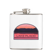 Lake Placid New York Red Sunrise Heupfles (Voorkant)