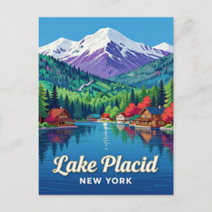 Lake Placid New York Reis 🏔️ Briefkaart