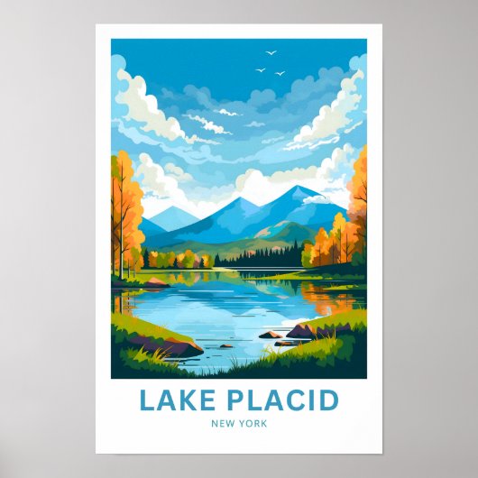 Lake Placid New York Reisprint Poster (Voorkant)
