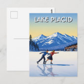 Lake Placid New York Schaatsen Reizen Briefkaart (Voorkant / Achterkant)