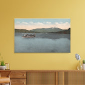 Lake Placid, NY - Uitzicht van Steamer Doris Canvas Afdruk (Insitu (Woonkamer))