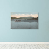 Lake Placid, NY - Uitzicht van Steamer Doris Canvas Afdruk (Insitu (Houten vloer))
