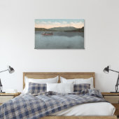 Lake Placid, NY - Uitzicht van Steamer Doris Canvas Afdruk (Insitu (Slaapkamer))