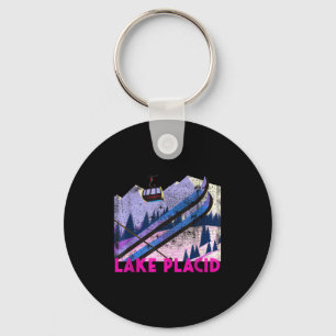 Lake placid ski - vintage stijl Lake Placid skien Sleutelhanger