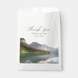 Lake Placid trouwfoto Bedankzakje