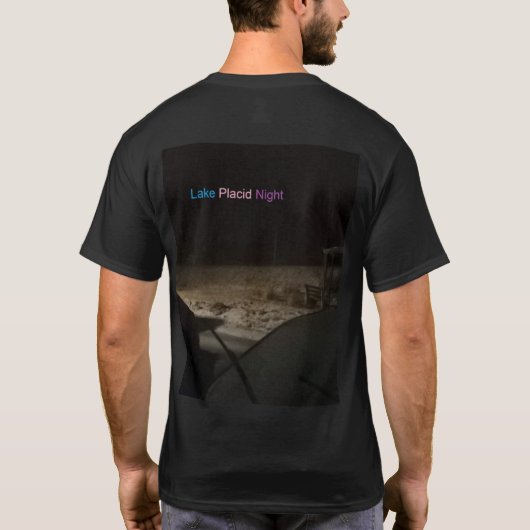 Lake Placid Vibes bij nacht T-shirt (Achterkant)