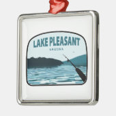 Lake Pleasant Arizona Gevist Rod Metalen Ornament (Links)