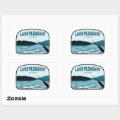 Lake Pleasant Arizona Gevist Rod Rechthoekige Sticker (Vel)