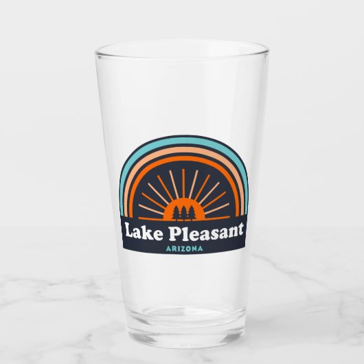 Lake Pleasant Arizona Rainbow Glas (Voorkant)