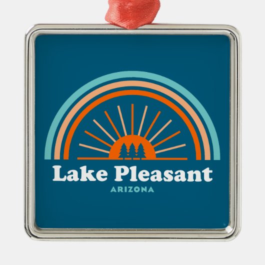 Lake Pleasant Arizona Rainbow Metalen Ornament (Voorkant)