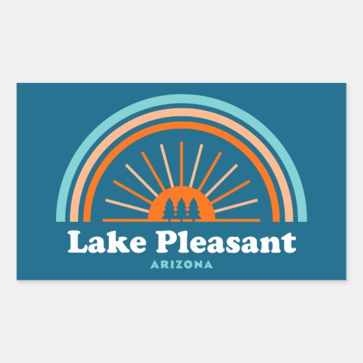 Lake Pleasant Arizona Rainbow Rechthoekige Sticker (Voorkant)
