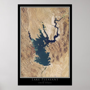 Lake Pleasant Arizona Satellite Poster Map