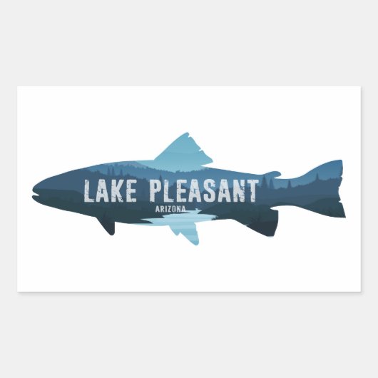 Lake Pleasant Arizona Vis Rechthoekige Sticker (Voorkant)