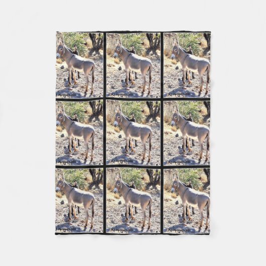 Lake Pleasant Donkey Fleece Blanket (Voorkant)