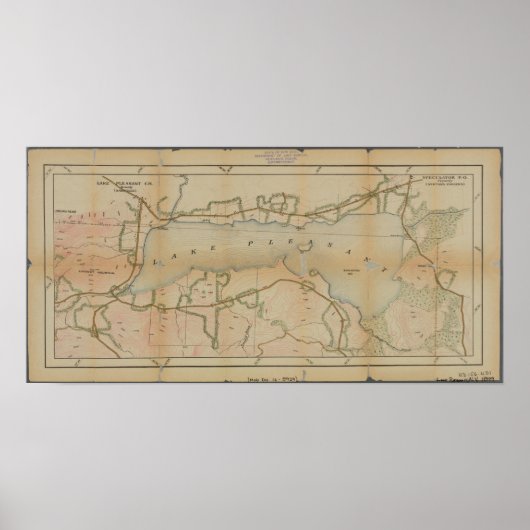 Lake Pleasant New York  Map Poster (Voorkant)