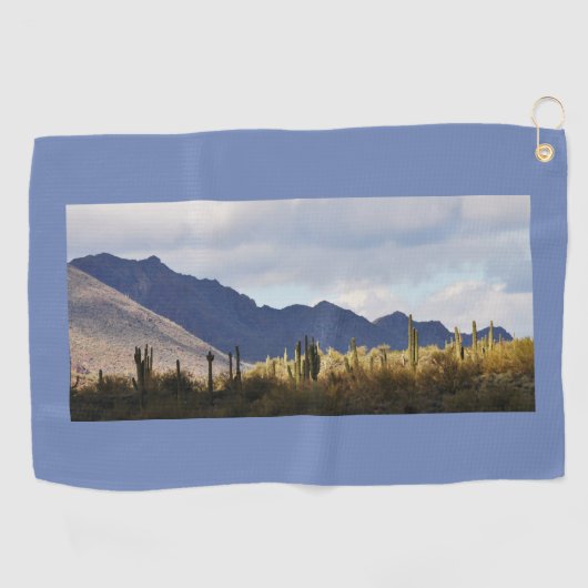 Lake Pleasant Shadows en Saguaros Golf Towel Golfhanddoek (Horizontaal)