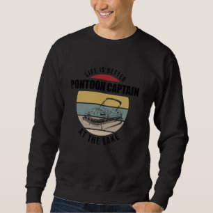 Lake Pontoon Boat Vissende Pontonkapitein Trui