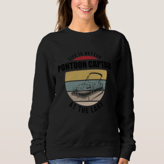 Lake Pontoon Boat Vissende Pontonkapitein Trui