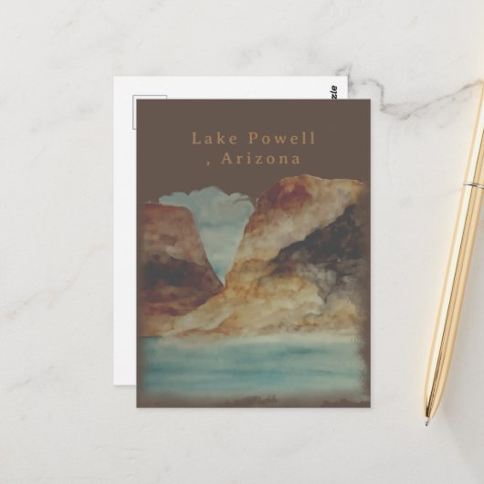 Lake Powell Arizona Briefkaart (Voorkant / Achterkant in situ)