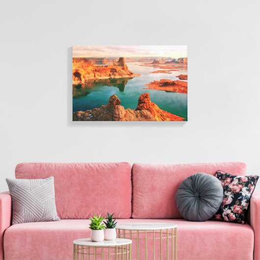 Lake Powell Arizona Canvas Afdruk (Insitu (Woonkamer))