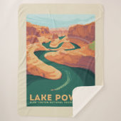 Lake Powell | Arizona en Utah Sherpa Deken (Voorkant)