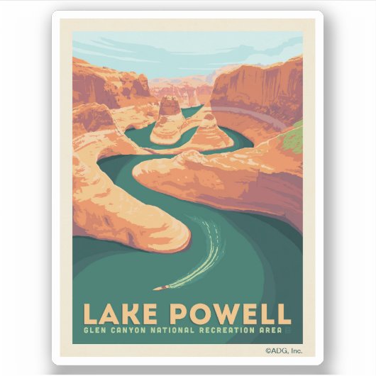 Lake Powell | Arizona en Utah Sticker (Voorkant)