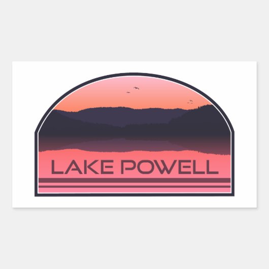 Lake Powell Arizona Utah Red Sunrise Rechthoekige Sticker (Voorkant)