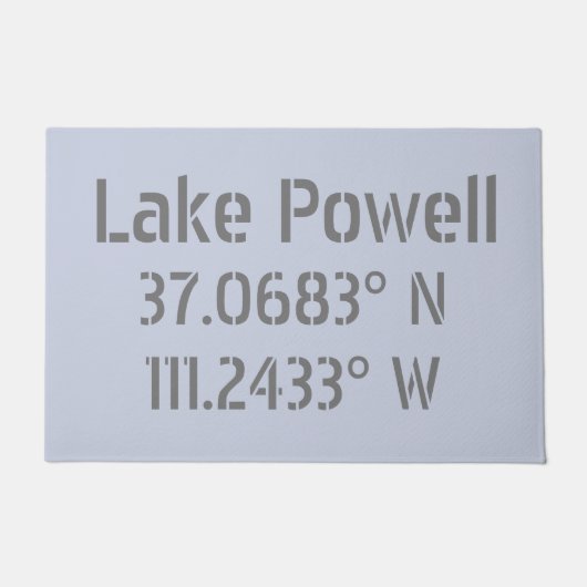 Lake Powell AZ Latitude Longitude Deurmat (Voorkant)
