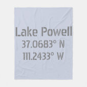 Lake Powell AZ Latitude Longitude Fleece Deken (Voorkant)