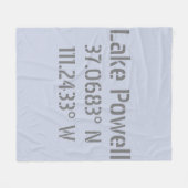 Lake Powell AZ Latitude Longitude Fleece Deken (Voorkant (Horizontaal))