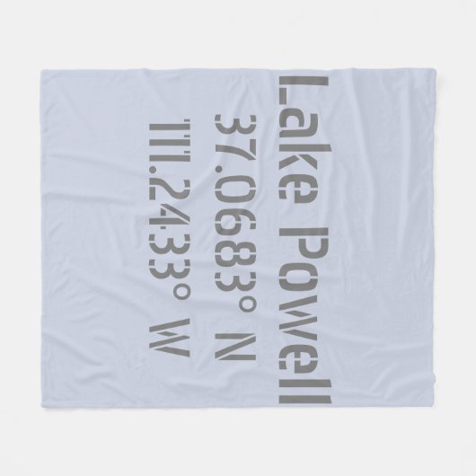 Lake Powell AZ Latitude Longitude Fleece Deken (Voorkant (Horizontaal))