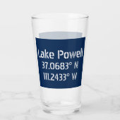 Lake Powell AZ Latitude Longitude Glas (Achterkant)