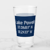 Lake Powell AZ Latitude Longitude Glas (Voorkant)