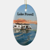 Lake Powell, Houseboat making waves, Arizona Keramisch Ornament (Rechts)
