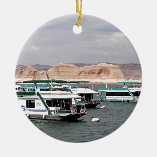 Lake Powell Houseboot, Arizona, Verenigde Staten 4 Keramisch Ornament (Voorkant)