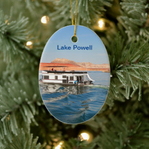 Lake Powell: Houseboot making waves, Arizona Keramisch Ornament