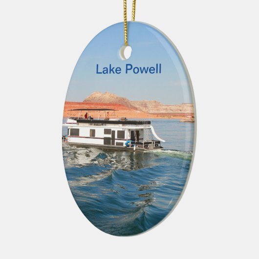 Lake Powell: Houseboot making waves, Arizona Keramisch Ornament (Links)