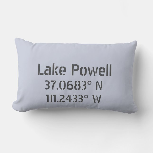 Lake Powell Latitude Longitude Kussen (Voorkant)