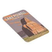 Lake Powell Lone Rock Travel Art Vintage Magneet (Rechterzijde)