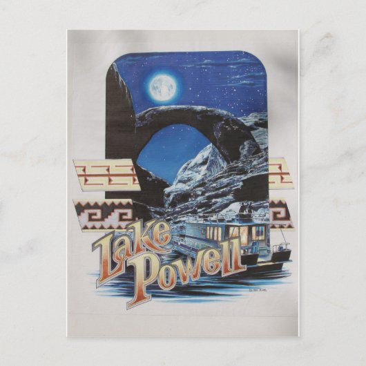 Lake Powell Moonlite Schilderachtig Briefkaart (Voorkant)