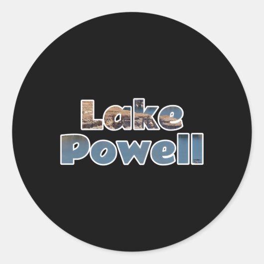 Lake Powell Ronde Sticker (Voorkant)