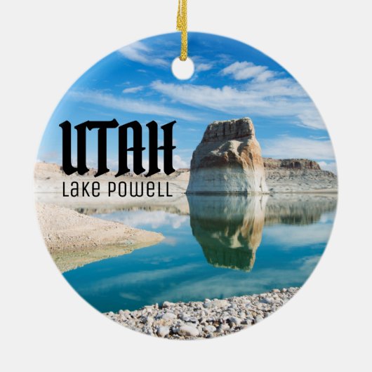 Lake Powell Utah Lone Rock Keramisch Ornament (Achterkant)