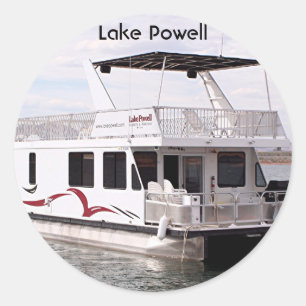 Lake Powell: Woonboot, Arizona, Verenigde Staten 9 Ronde Sticker