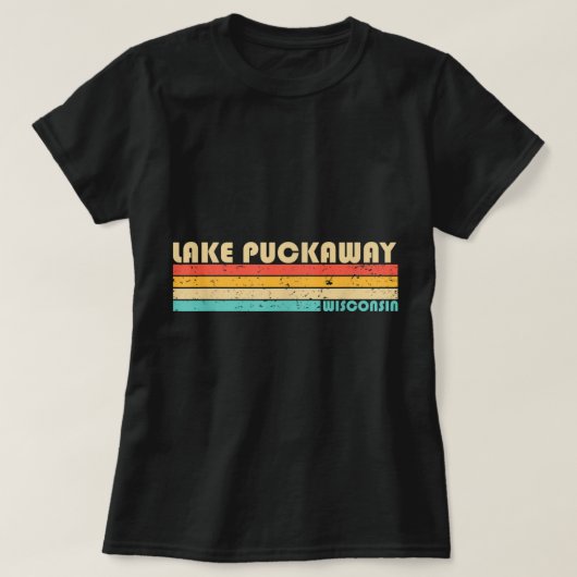 LAKE PUCKAWAY WISCONSIN Funny Vist Camping Summ T-shirt (Design voorkant)